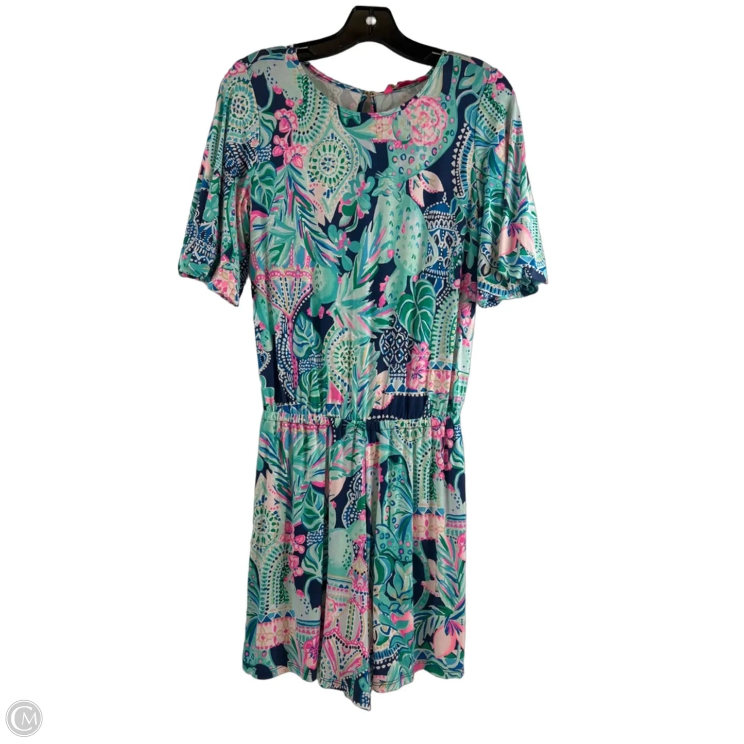 Romper Designer By Lilly Pulitzer In Blue & Pink, Size: Xs