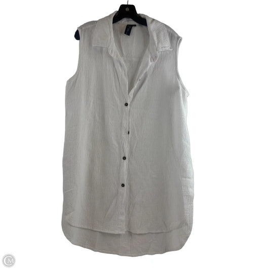 Tunic Sleeveless By Focus In White, Size: L