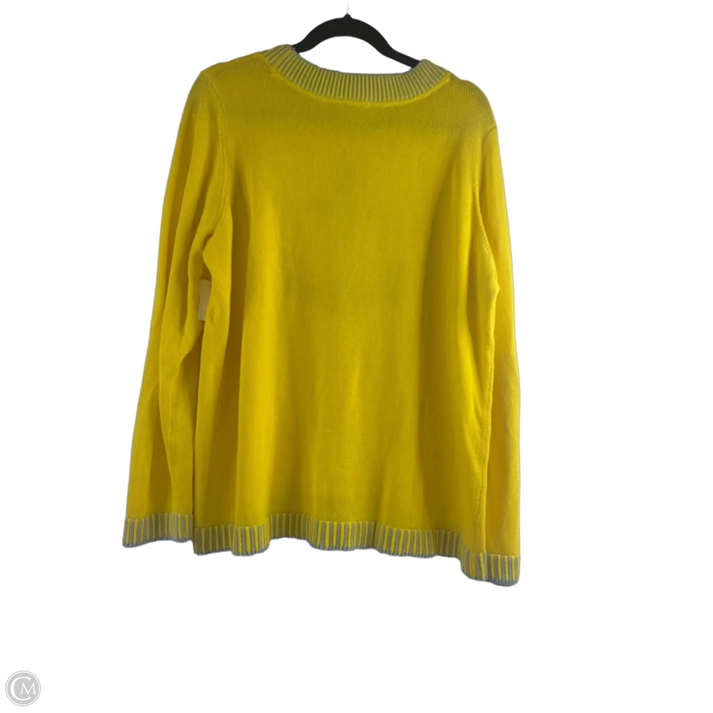 Sweater By Joan Rivers In Blue & Yellow, Size: Xl