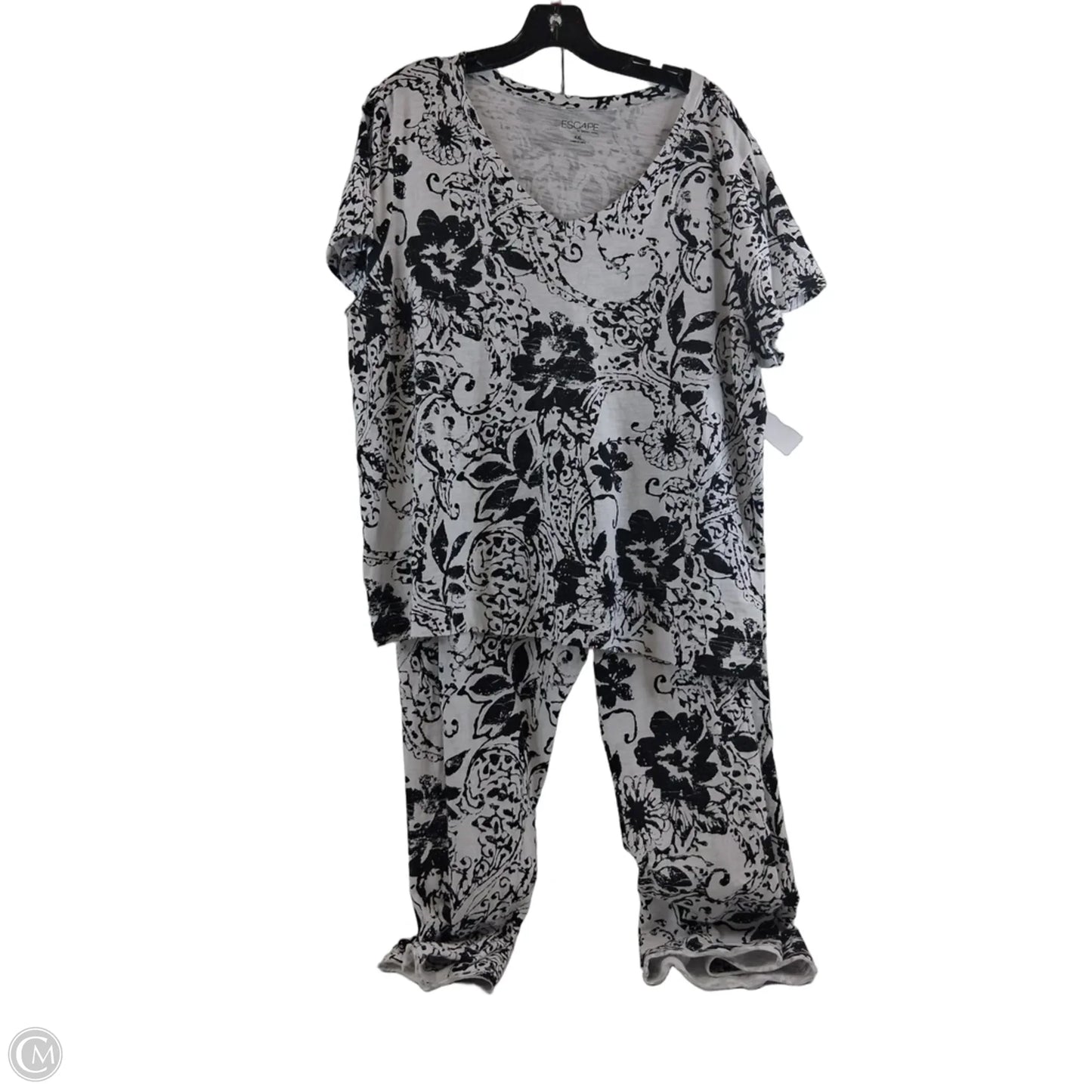 Lounge Set Pants By Cme In Black & White, Size: Xxl