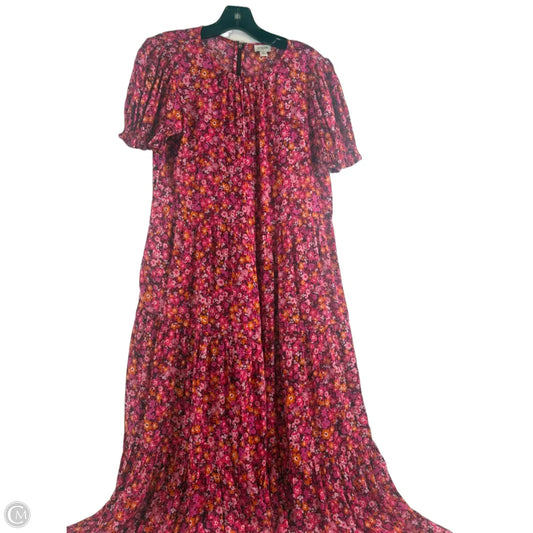Dress Casual Maxi By J. Crew In Pink & Purple, Size: M