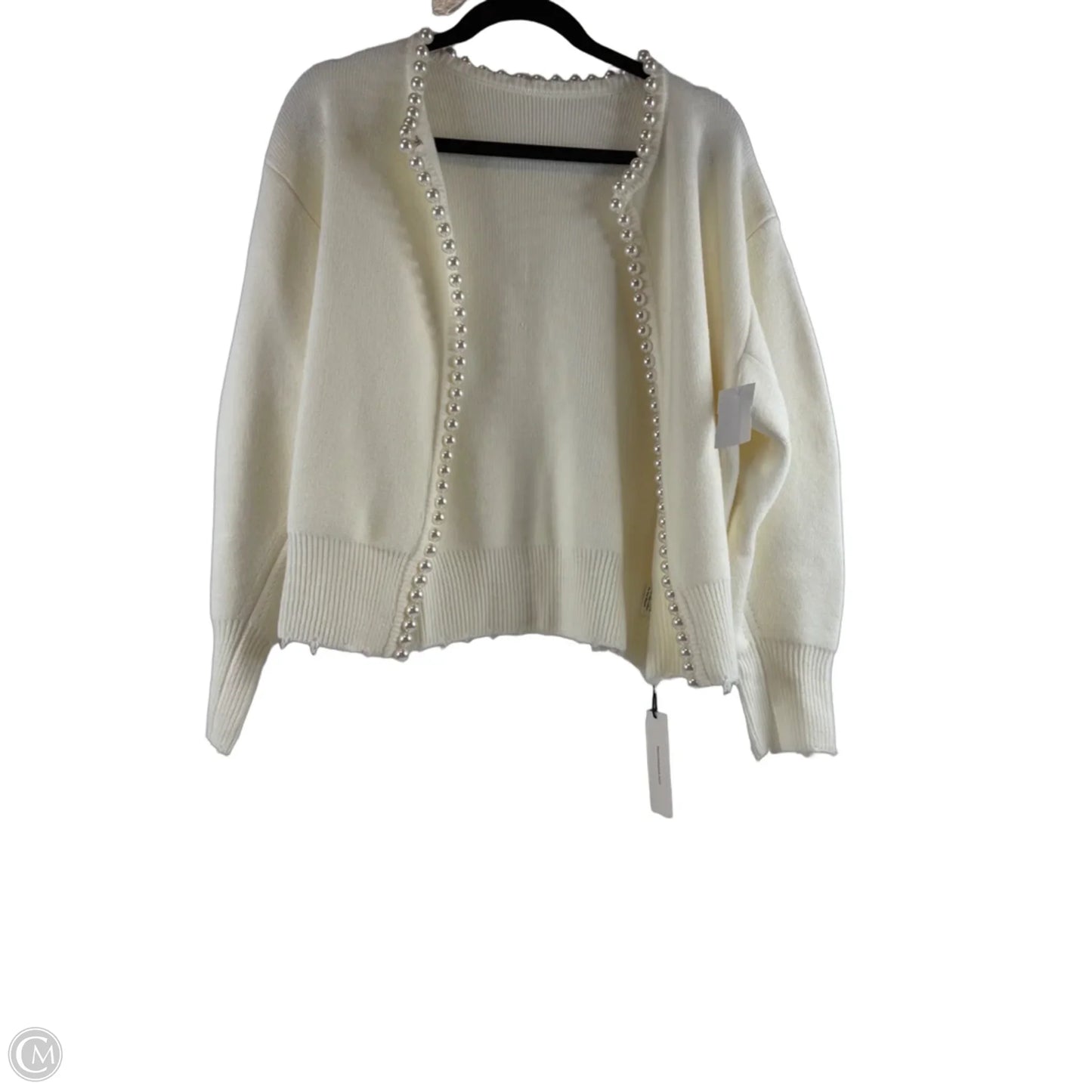 Sweater Cardigan By Commense In Cream, Size: Xs
