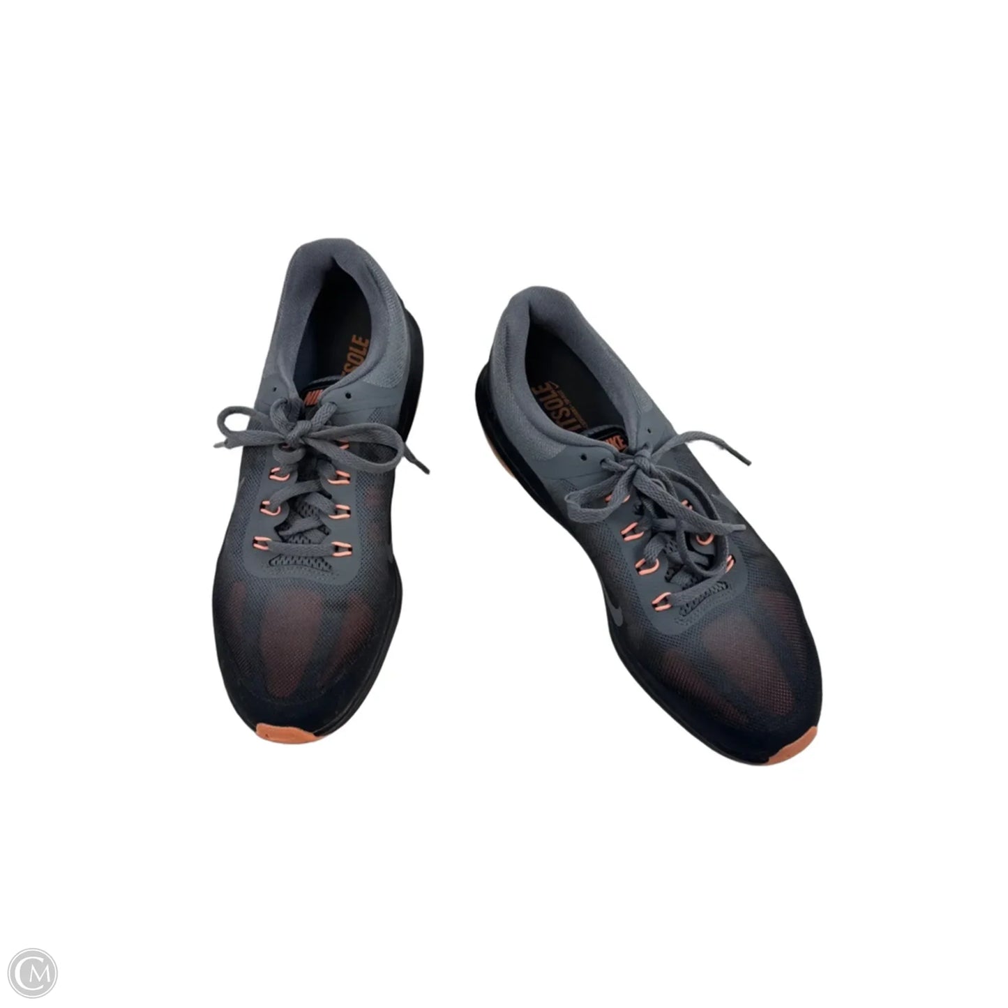 Shoes Athletic By Nike Apparel In Grey & Orange, Size: 8