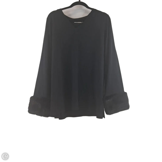 Top Long Sleeve By Belle By Kim Gravel In Black, Size: Xl