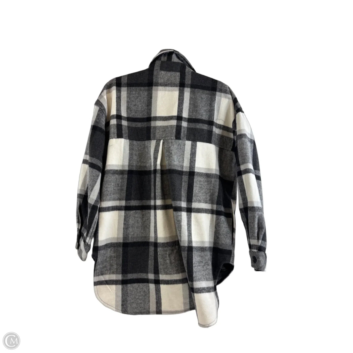Jacket Shirt By So In Plaid Pattern, Size: S