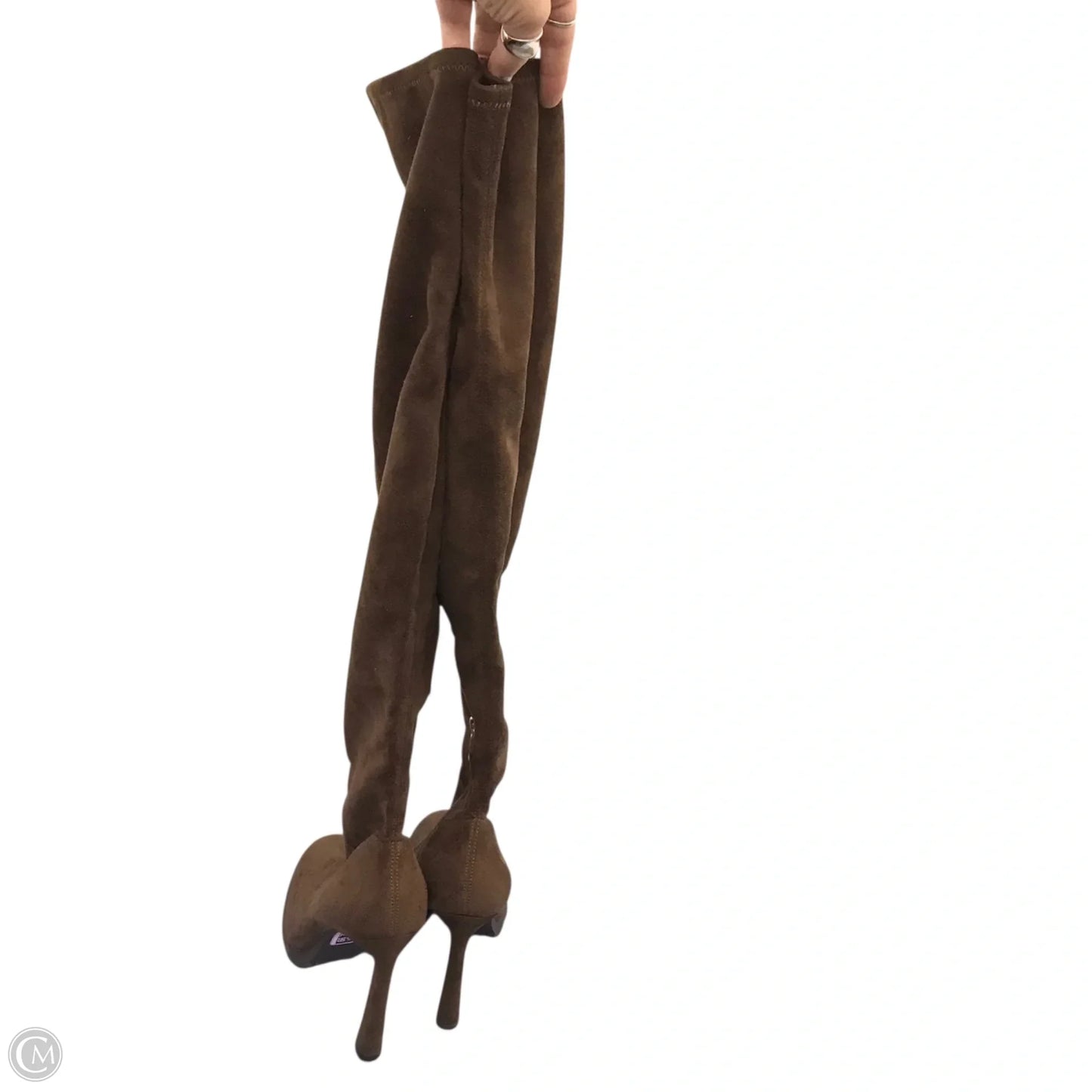Boots Over-the-knee Heels By Jennifer Lopez In Brown, Size: 7.5
