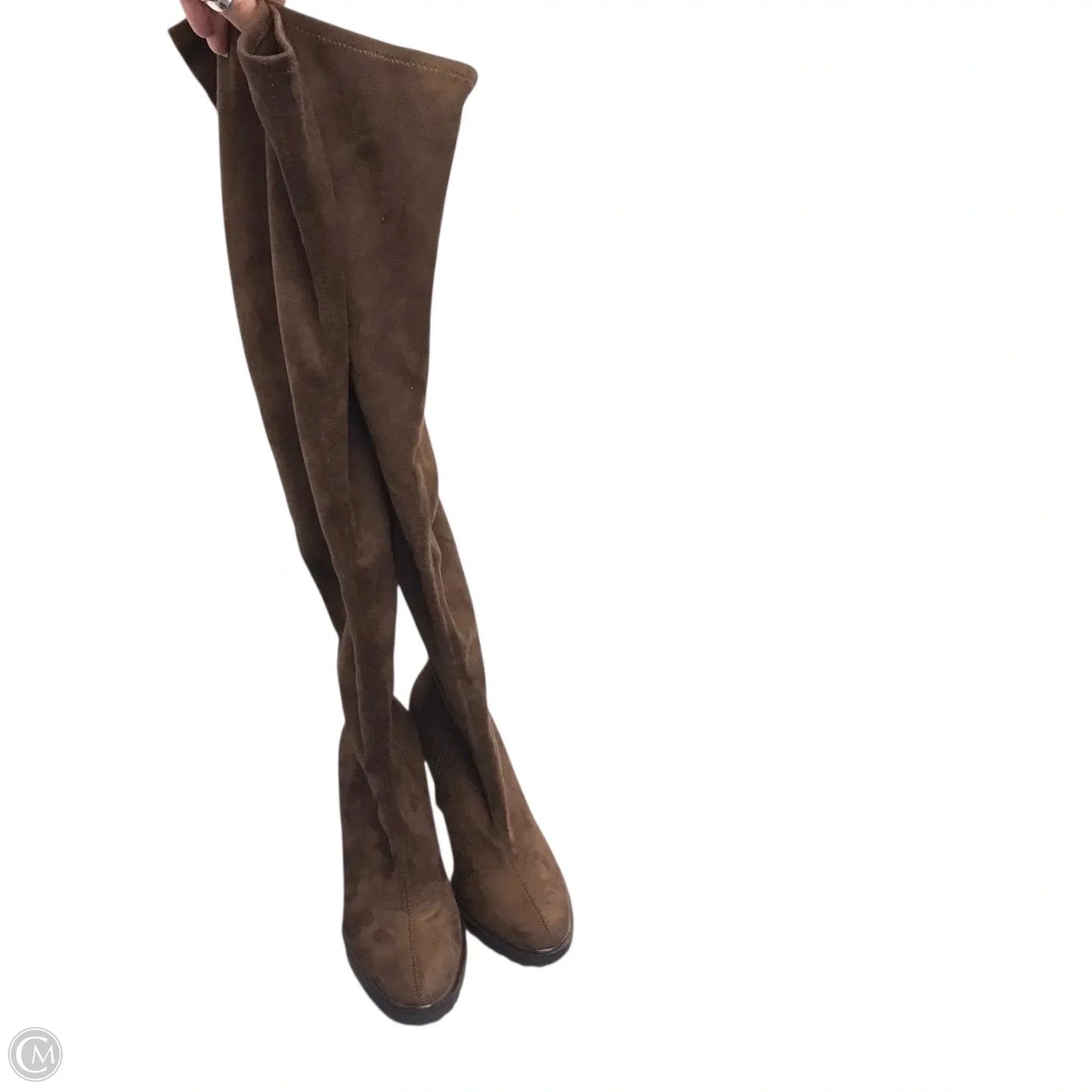 Boots Over-the-knee Heels By Jennifer Lopez In Brown, Size: 7.5