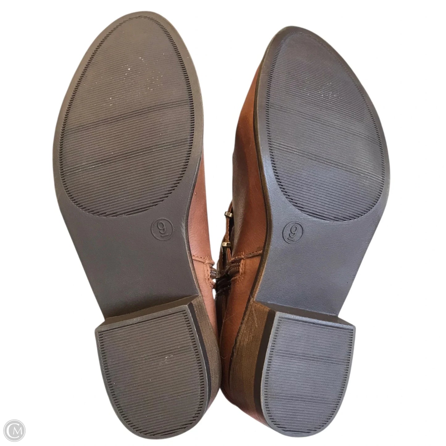 Boots Ankle Flats By Just Fab In Brown, Size: 9