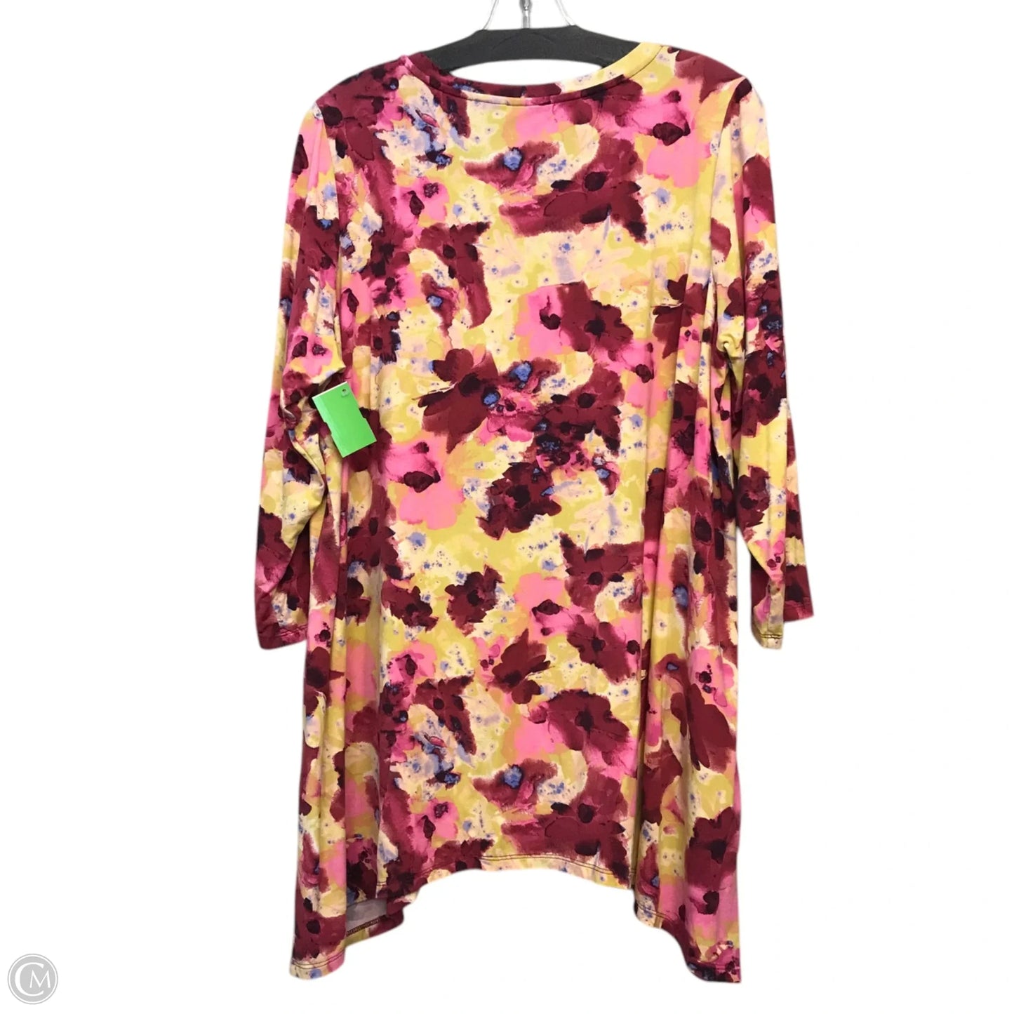 Top Long Sleeve By Logo In Floral Print, Size: 1x
