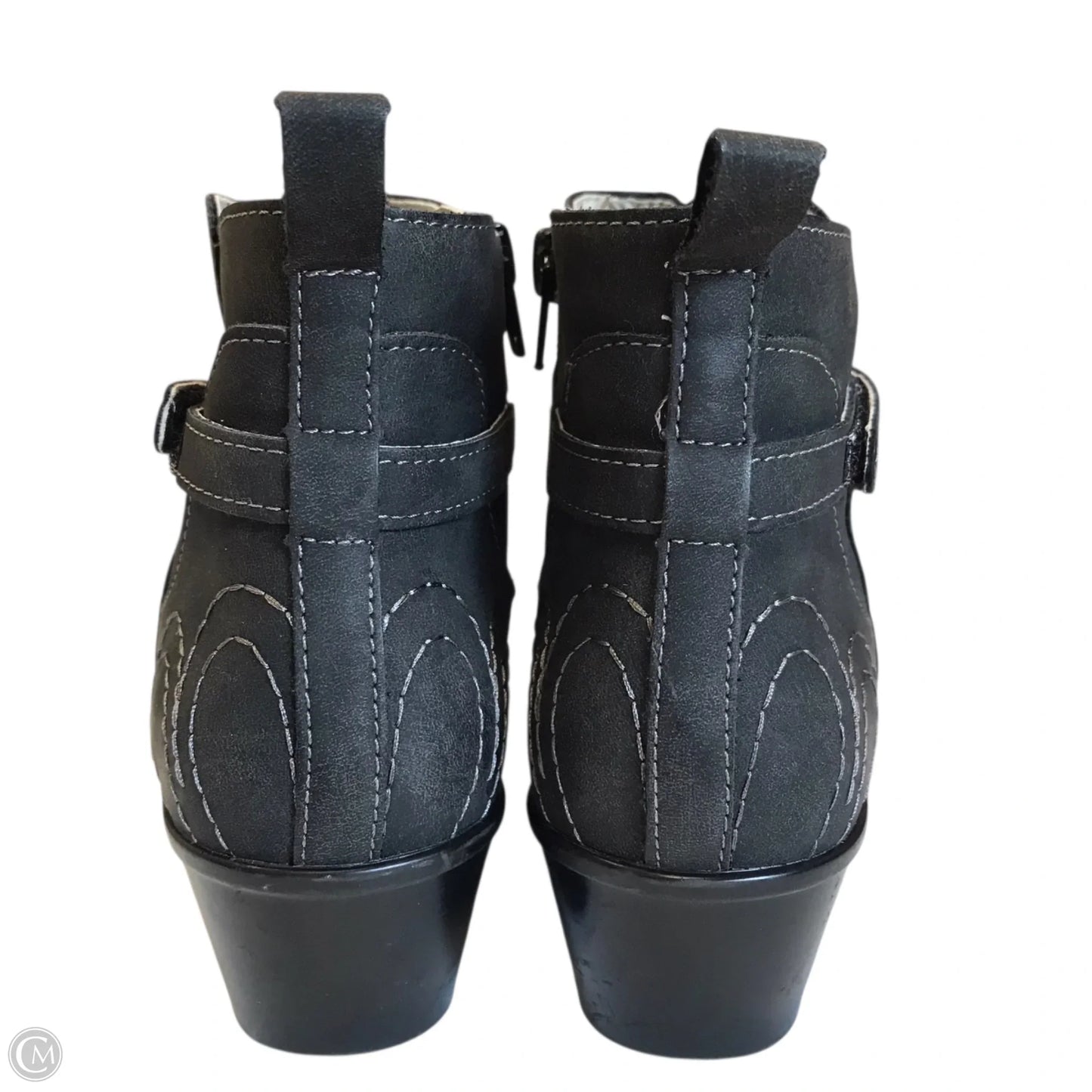 Boots Ankle Heels By Jbu By Jambu In Grey, Size: 6