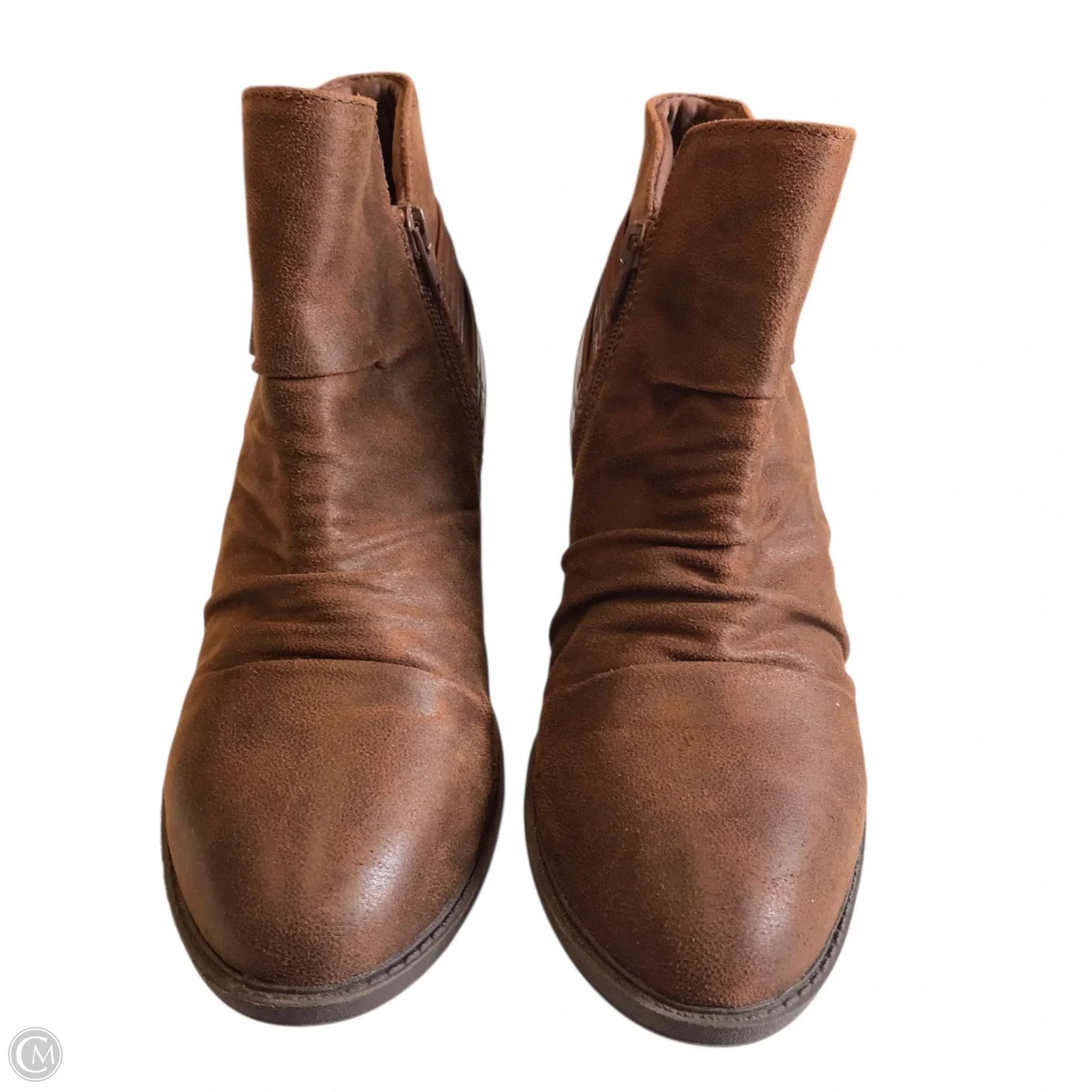 Boots Ankle Heels By Bare Traps In Brown, Size: 7