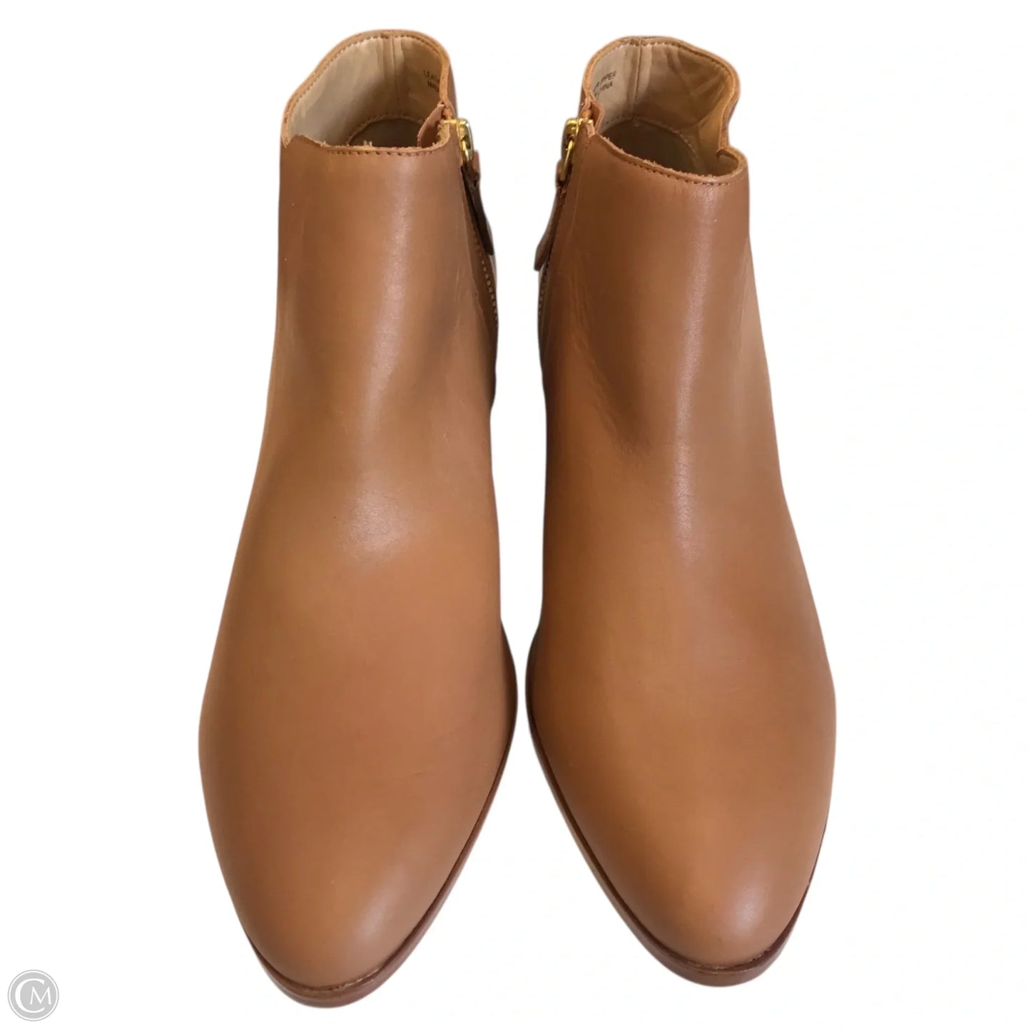 Boots Ankle Heels By Talbots In Brown, Size: 9.5