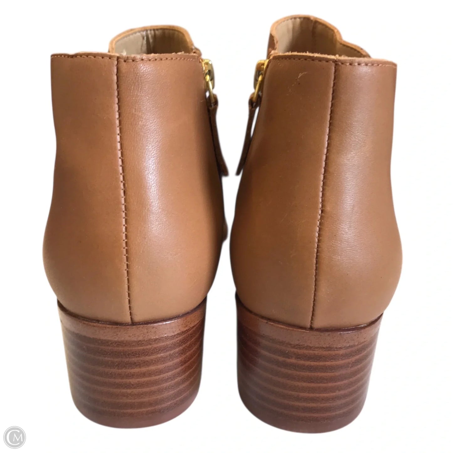 Boots Ankle Heels By Talbots In Brown, Size: 9.5