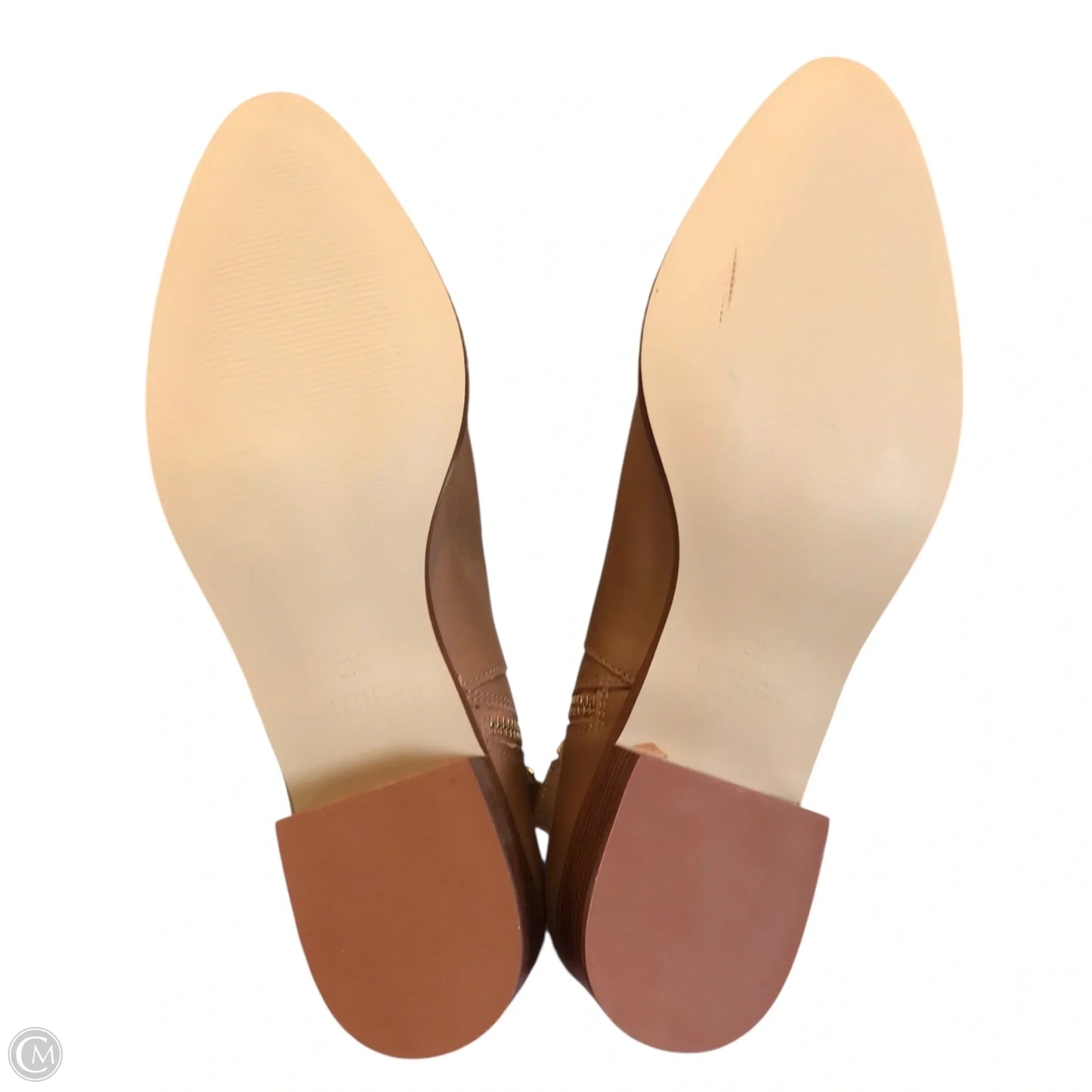 Boots Ankle Heels By Talbots In Brown, Size: 9.5