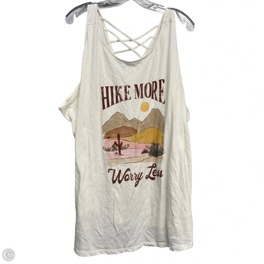 Top Sleeveless By Maurices In Cream, Size: 4x