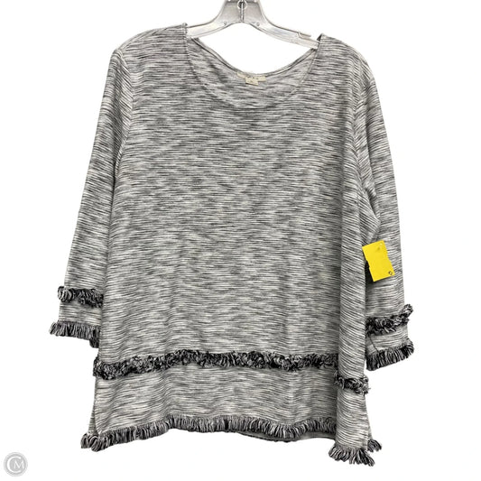 Top Long Sleeve By Style And Company In Grey, Size: Xl