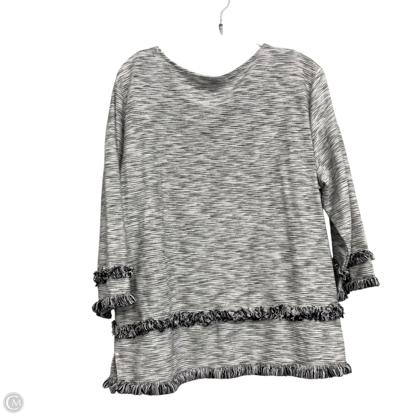 Top Long Sleeve By Style And Company In Grey, Size: Xl