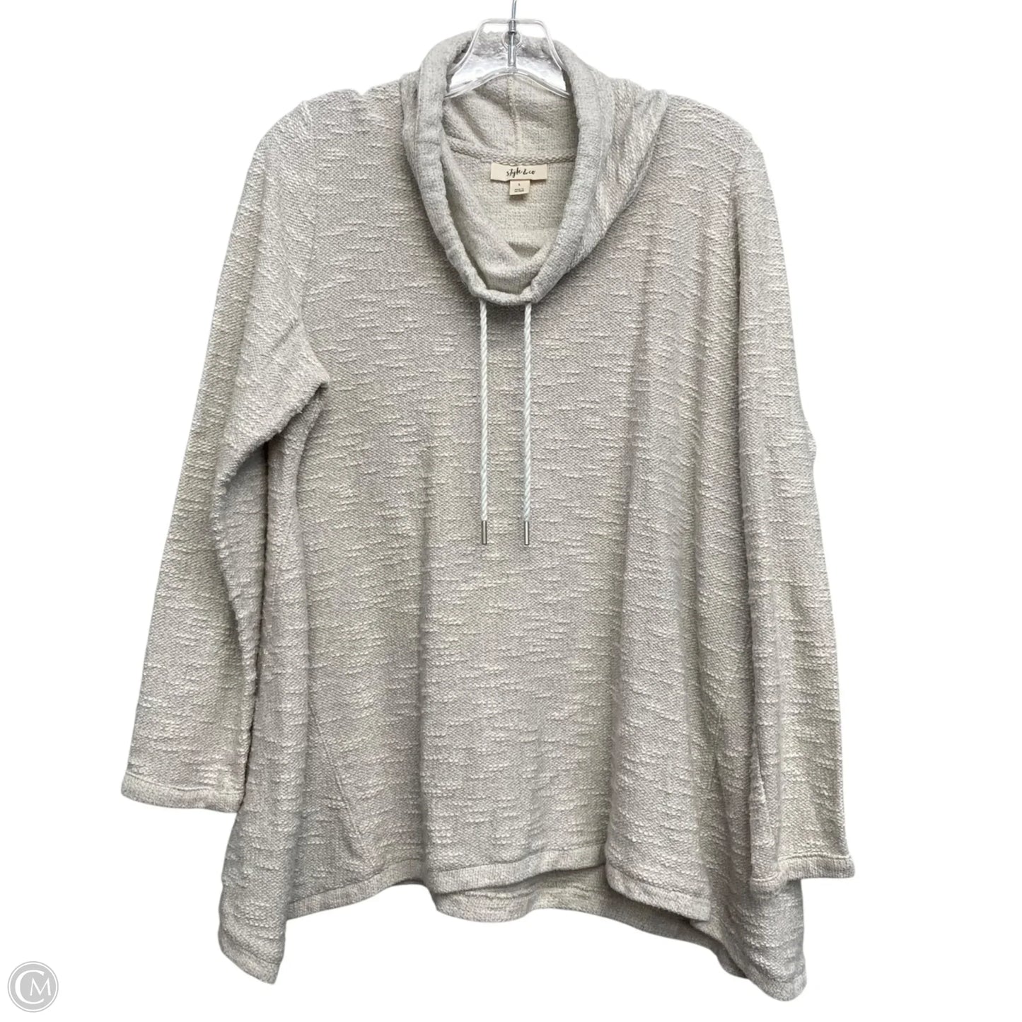 Sweatshirt Collar By Style And Company In Cream, Size: L