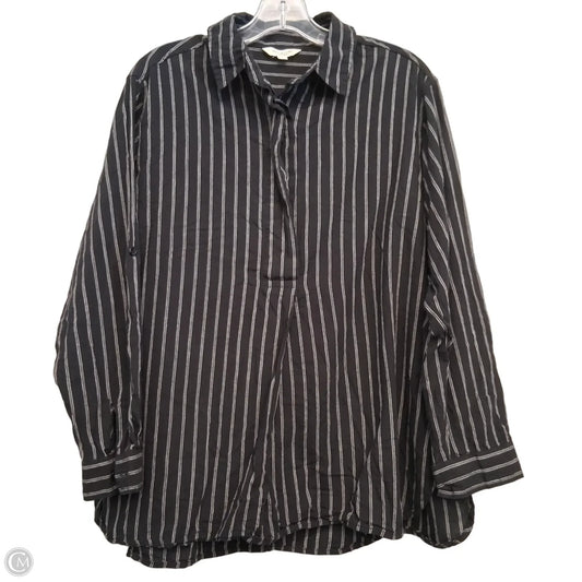 Top Long Sleeve By Max Studio In Black, Size: L