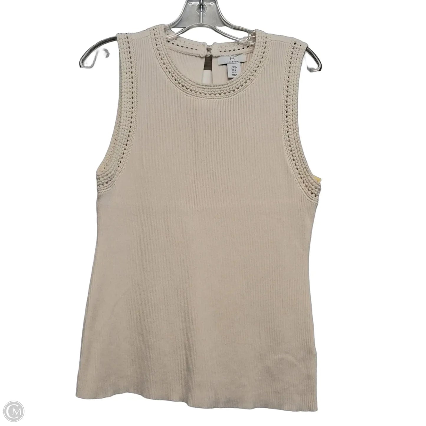 Top Sleeveless By H For Halston In Beige, Size: Xl