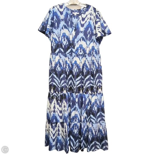 Dress Casual Maxi By Chicos In Blue, Size: Xl