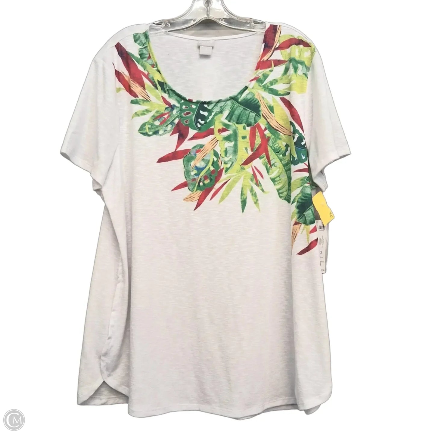 Top SS By Chicos In Floral Print, Size: Xl