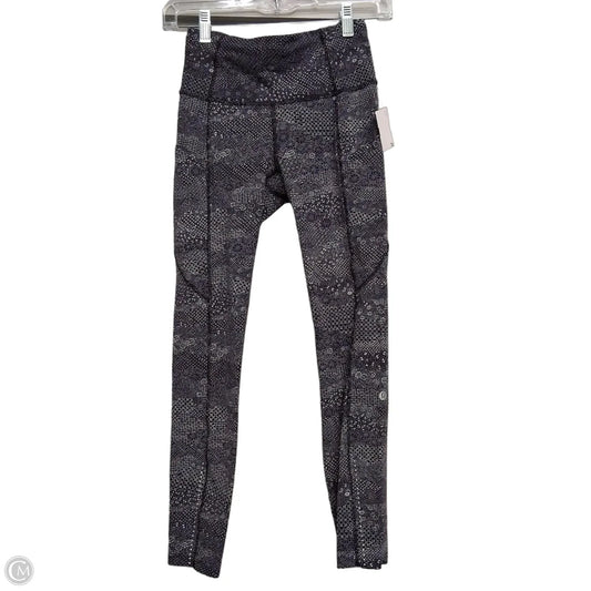 Athletic Leggings By Lululemon In Black & White, Size: S