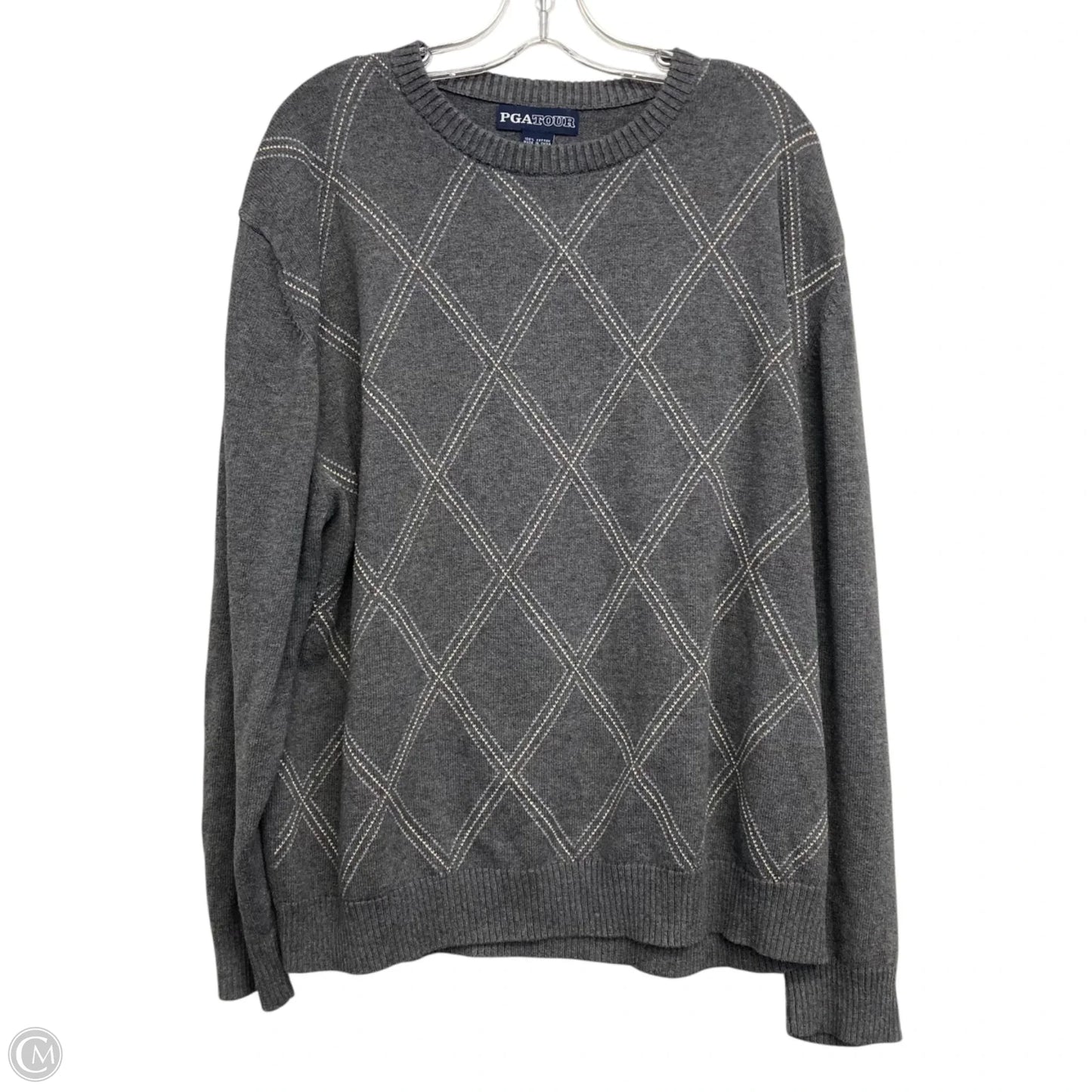 Sweater By PGA Tour In Grey, Size: 1x