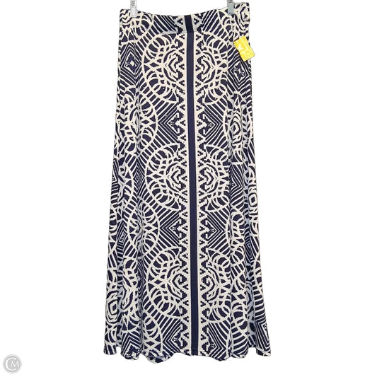 Skirt Maxi By Metrowear In Blue & White, Size: 8