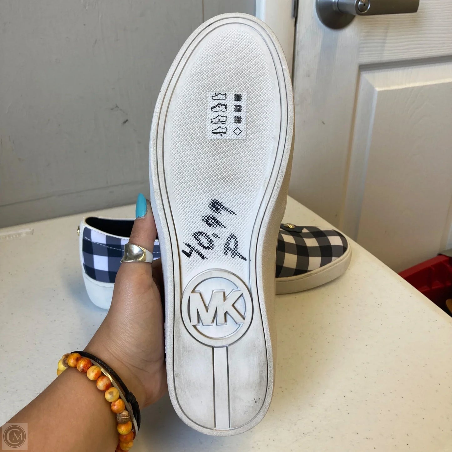 Shoes Flats By Michael By Michael Kors In Blue & White, Size: 8