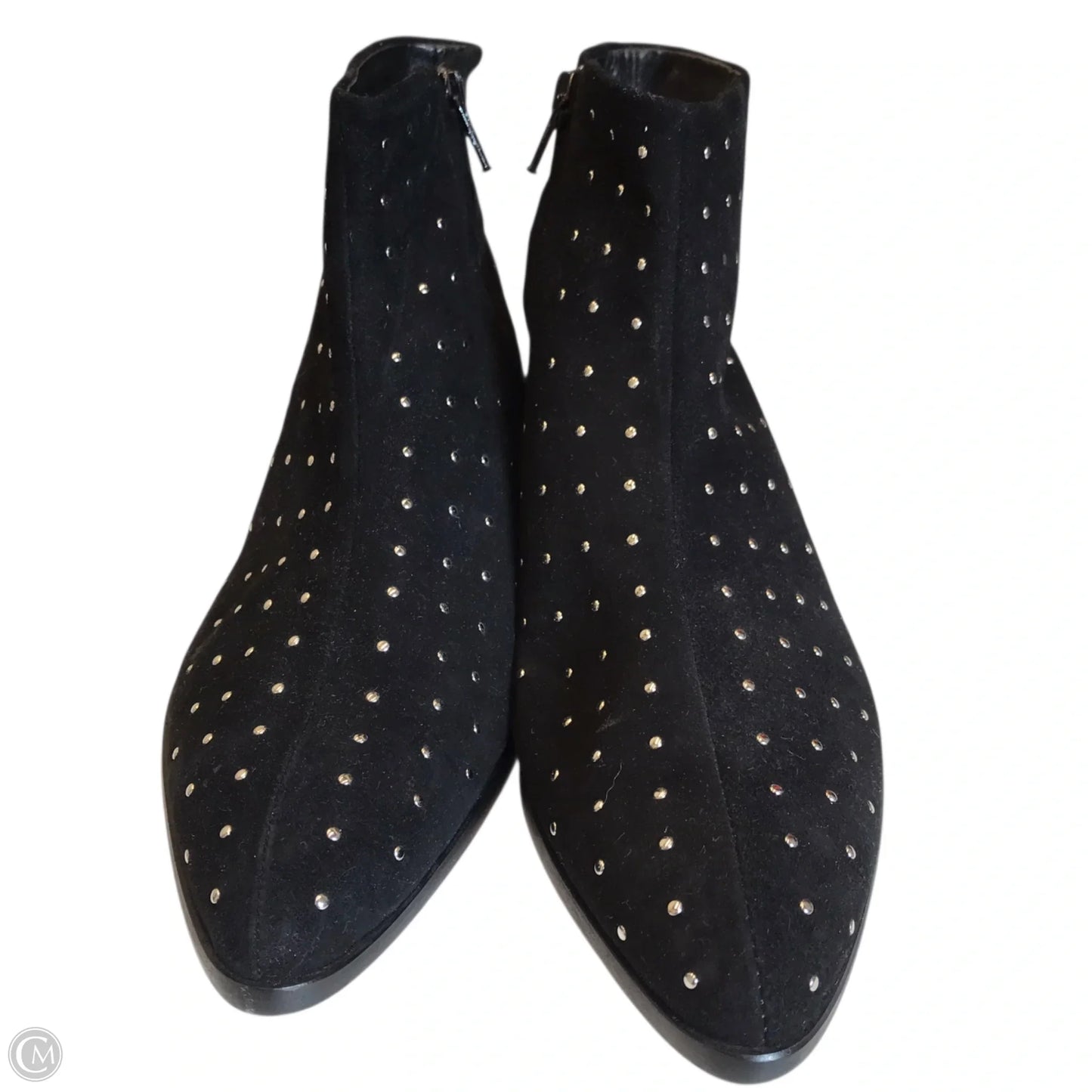 Boots Ankle Flats By J. Crew In Black & Silver, Size: 8