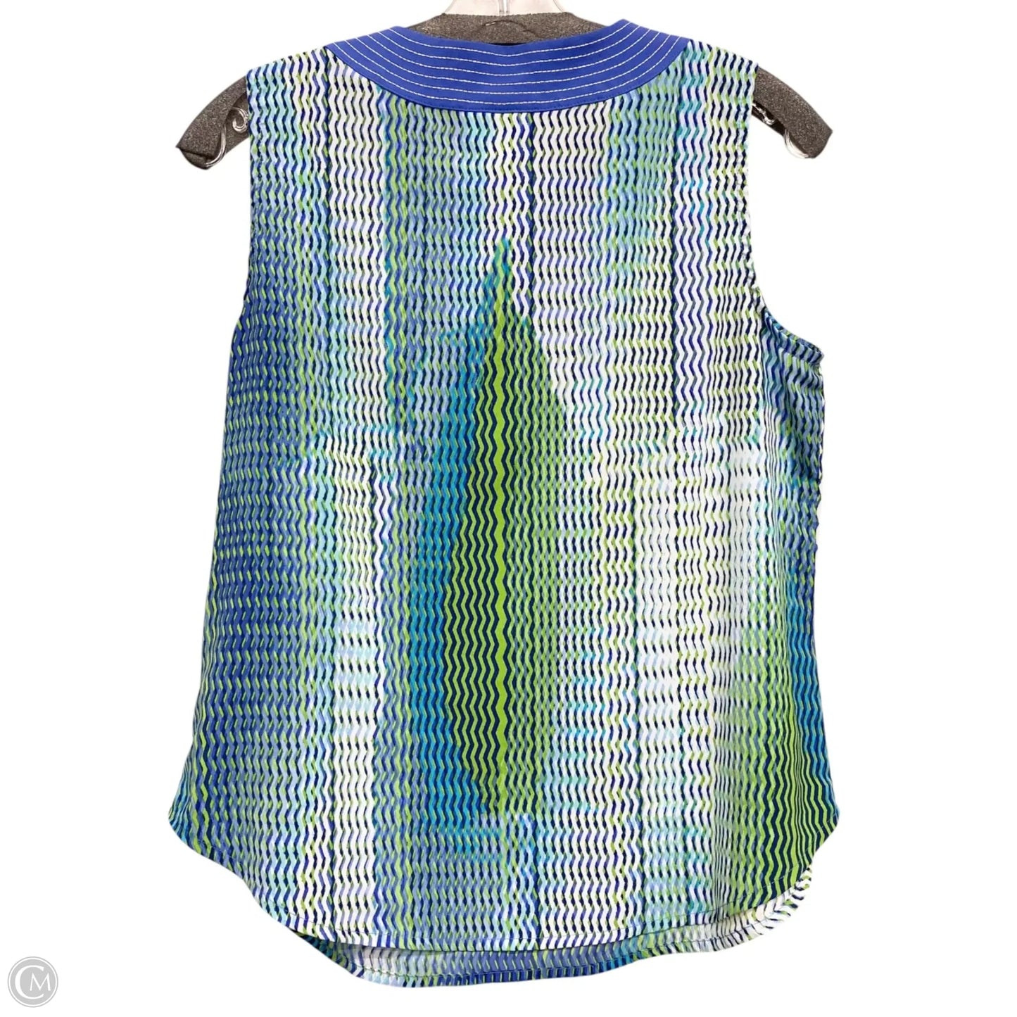 Top Sleeveless By Liz Claiborne In Blue & Green, Size: Mp