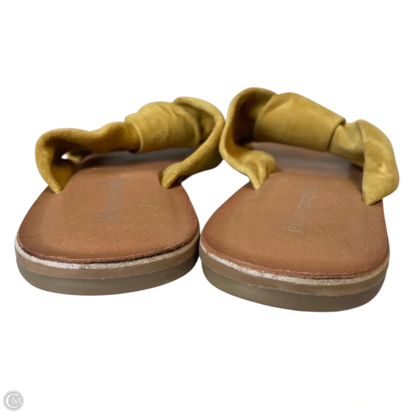 Sandals Flip Flops By Jeffrey Campbell In Tan & Yellow, Size: 7