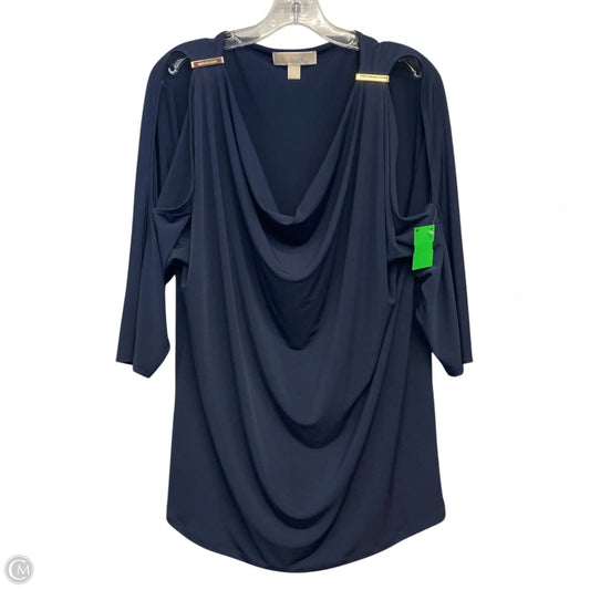 Top 3/4 Sleeve By Michael By Michael Kors In Navy, Size: 1x