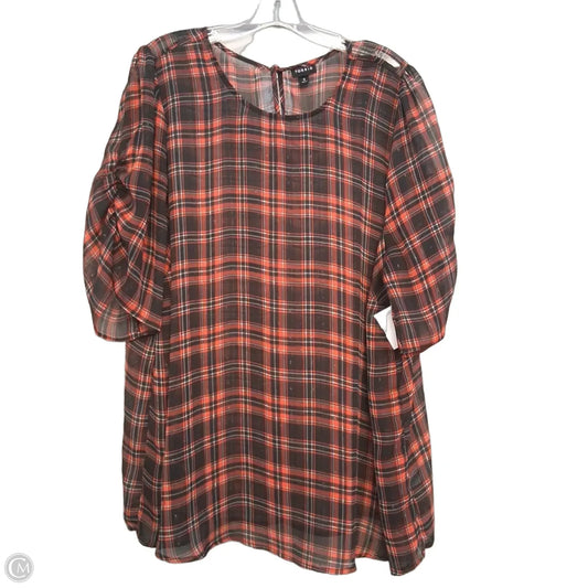 Top Short Sleeve By Torrid In Black & Red, Size: 3x