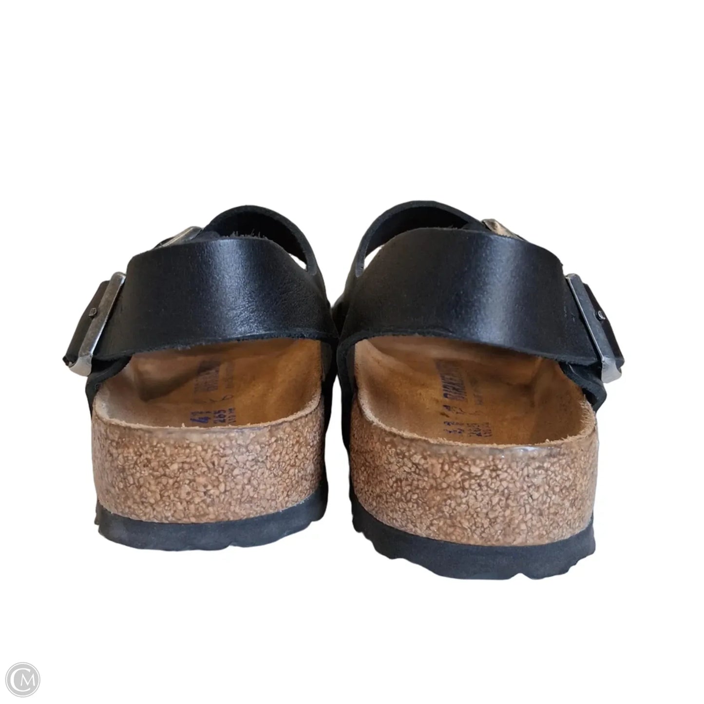 Sandals Flats By Birkenstock In Black, Size: 10
