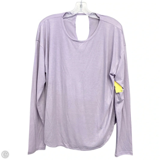 Athletic Top Long Sleeve Crewneck By Under Armour In Purple, Size: L