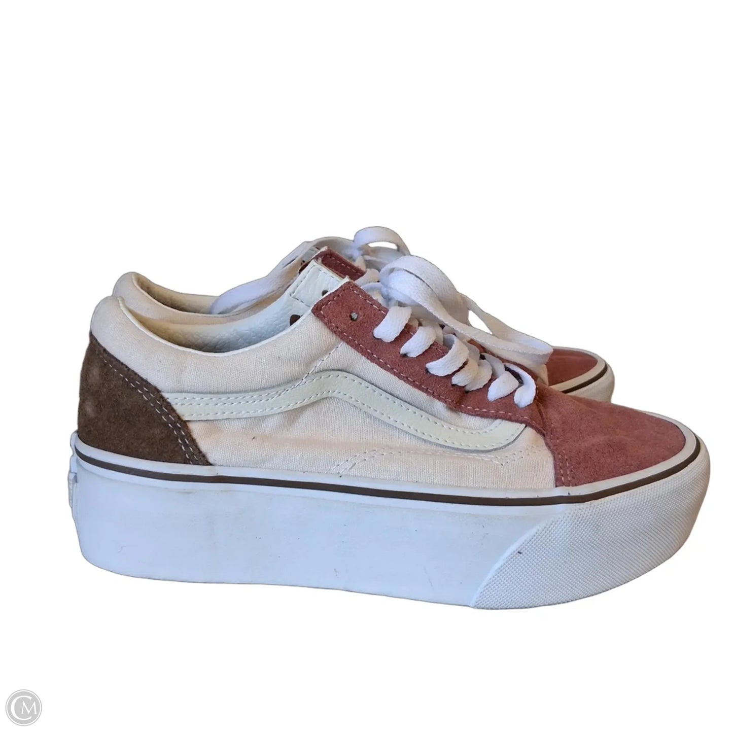 Shoes Sneakers By Vans In Pink & Tan, Size: 8
