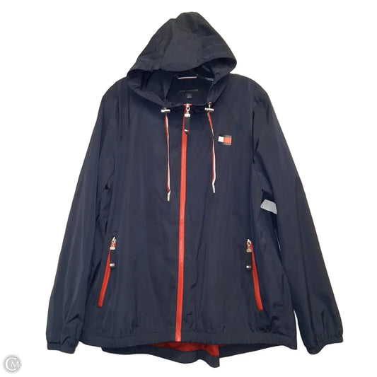 Jacket Windbreaker By Tommy Hilfiger In Navy, Size: L