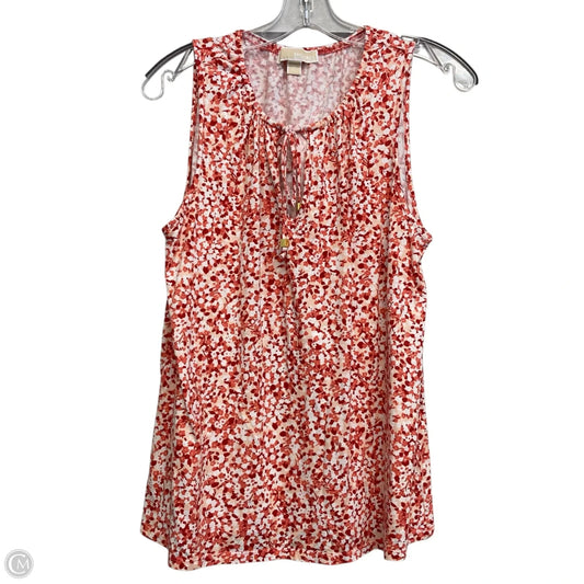 Top Sleeveless Basic By Michael By Michael Kors In Floral Print, Size: L