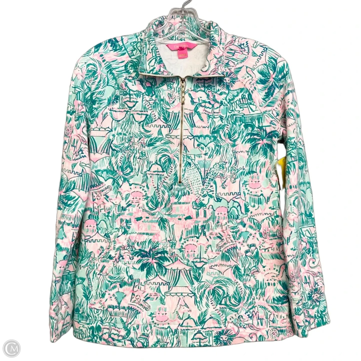 Athletic Jacket Designer By Lilly Pulitzer In Green & Pink, Size: Xs