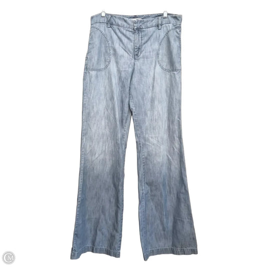 Jeans Wide Leg By Level 99 In Blue Denim, Size: 14