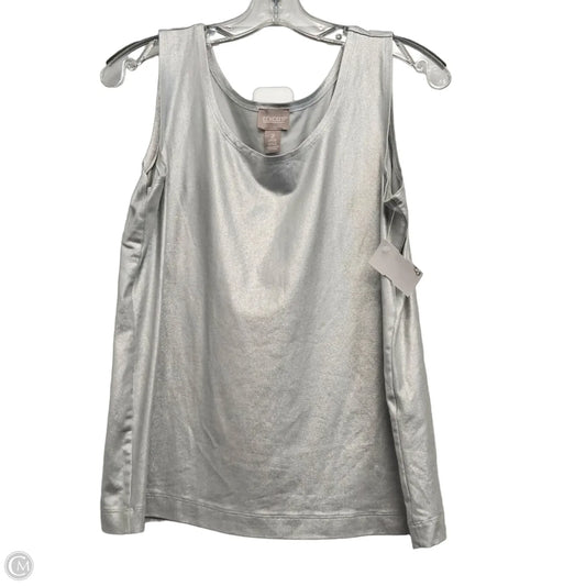 Top Sleeveless Basic By Chicos In Silver, Size: L