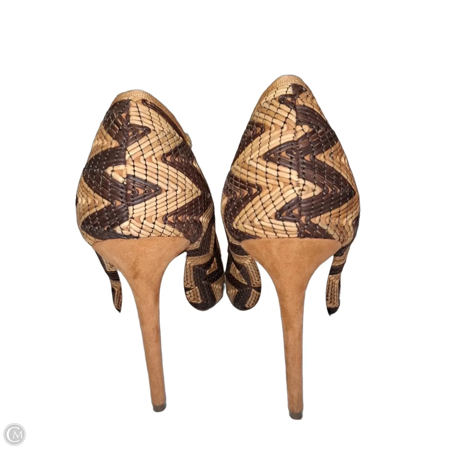 Shoes Heels Stiletto By Shoedazzle In Tan & Black, Size: 10