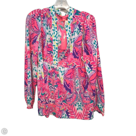 Top Long Sleeve Designer By Lilly Pulitzer In Pink, Size: M
