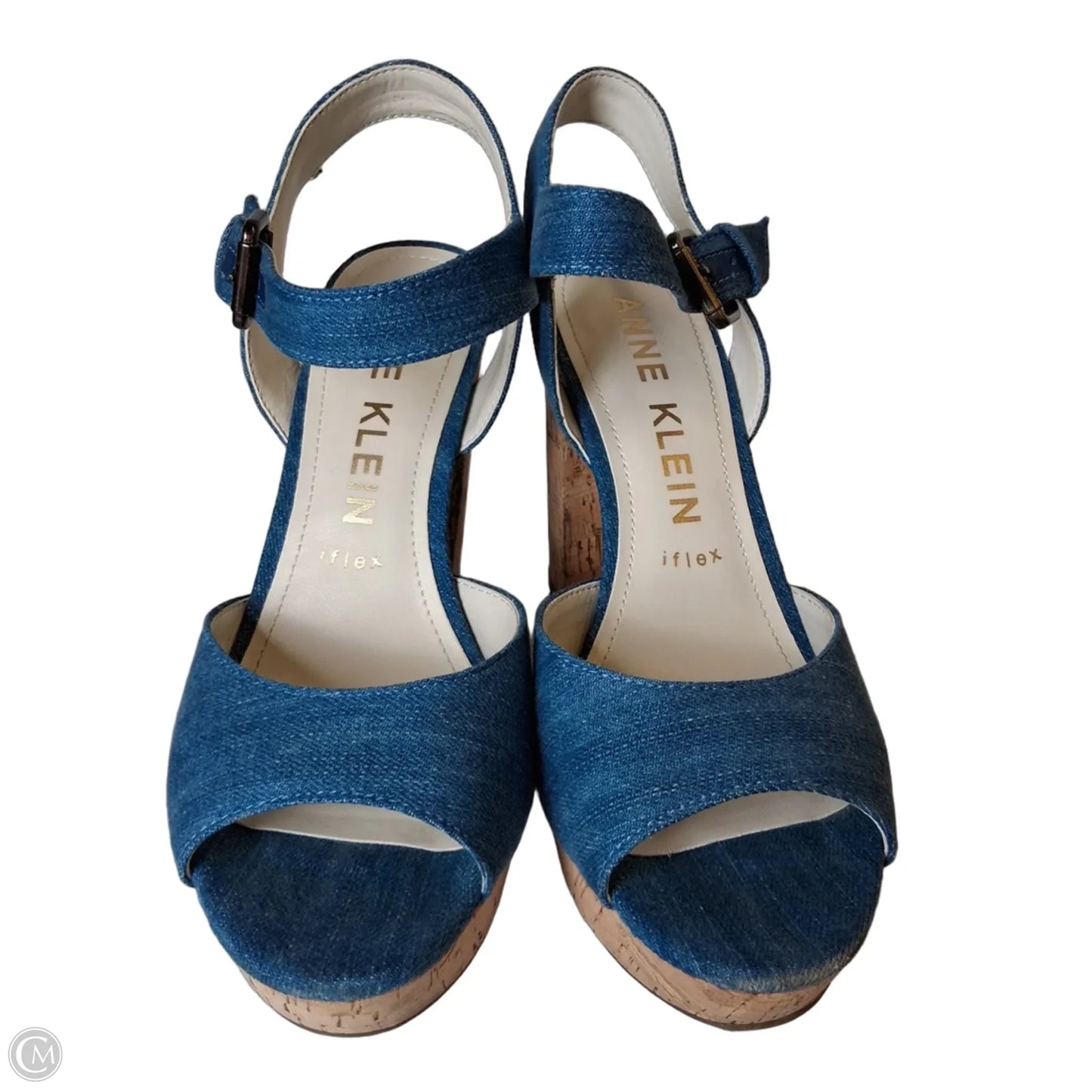 Shoes Heels Wedge By Anne Klein In Blue, Size: 9