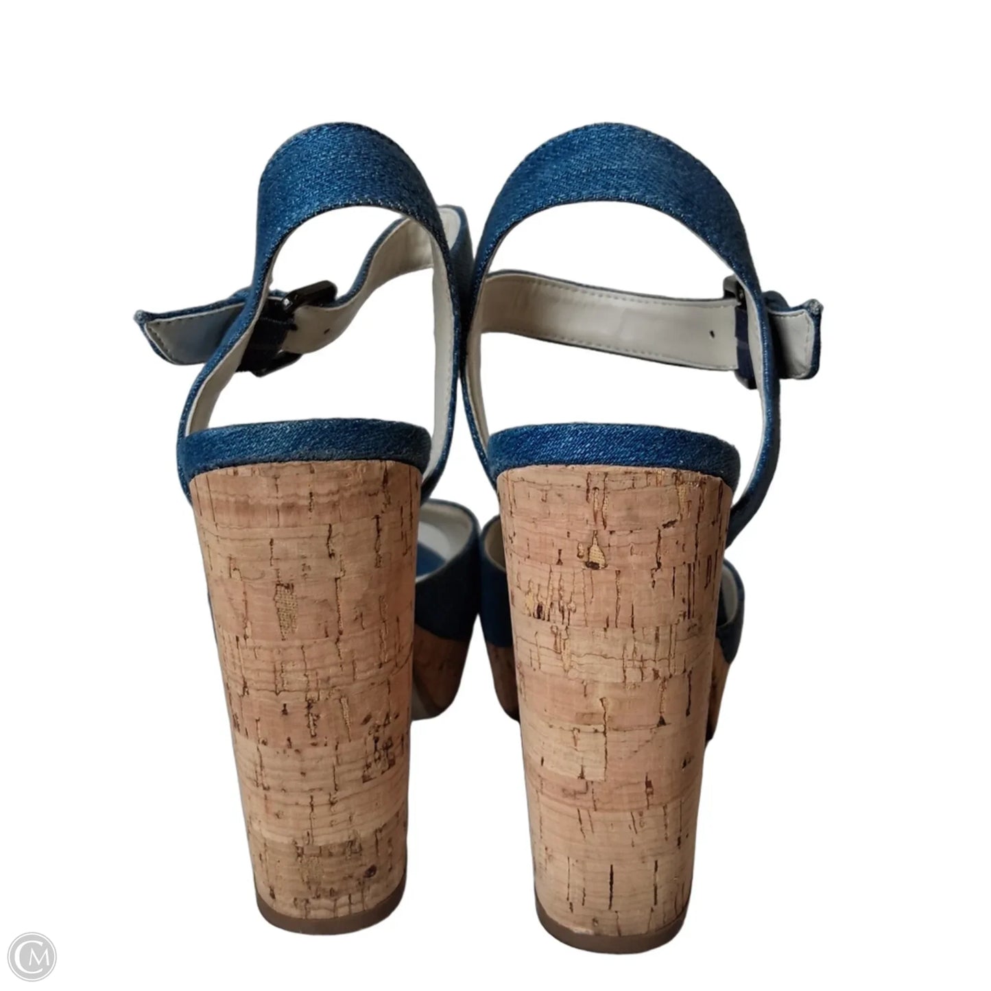 Shoes Heels Wedge By Anne Klein In Blue, Size: 9
