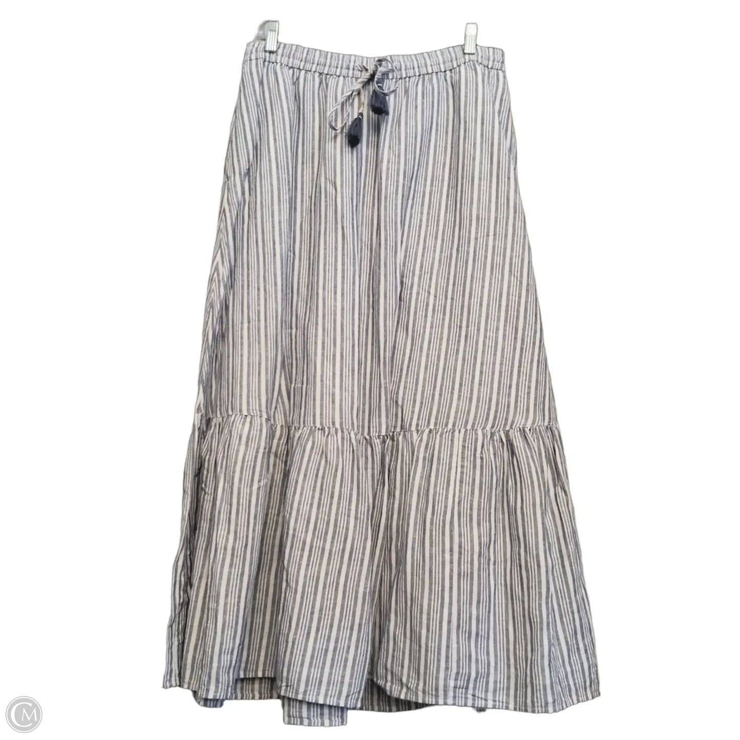 Skirt Maxi By Talbots In Blue & White, Size: 8