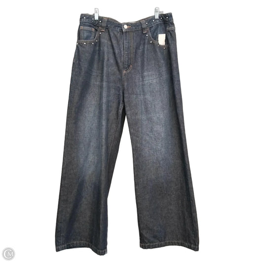 Jeans Wide Leg By Cotton On In Blue, Size: 14
