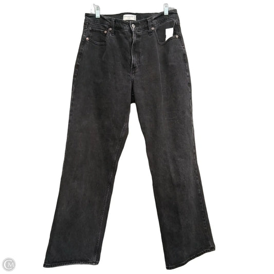 Jeans Wide Leg By Abercrombie And Fitch In Black, Size: 12